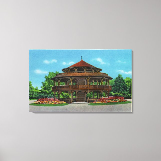 Aussicht auf den Hochlandpark-Pavillon Leinwanddruck (Vorderseite)