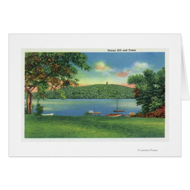 Aussicht auf den Hügel und den Turm von Slady (Vorderseite (Horizontal))