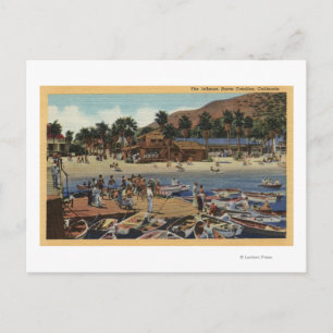 Aussicht auf den Isthmus Hafen mit Schwimmern Postkarte