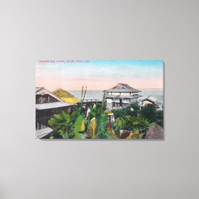 Aussicht auf den japanischen Teegarten Leinwanddruck (Vorderseite)