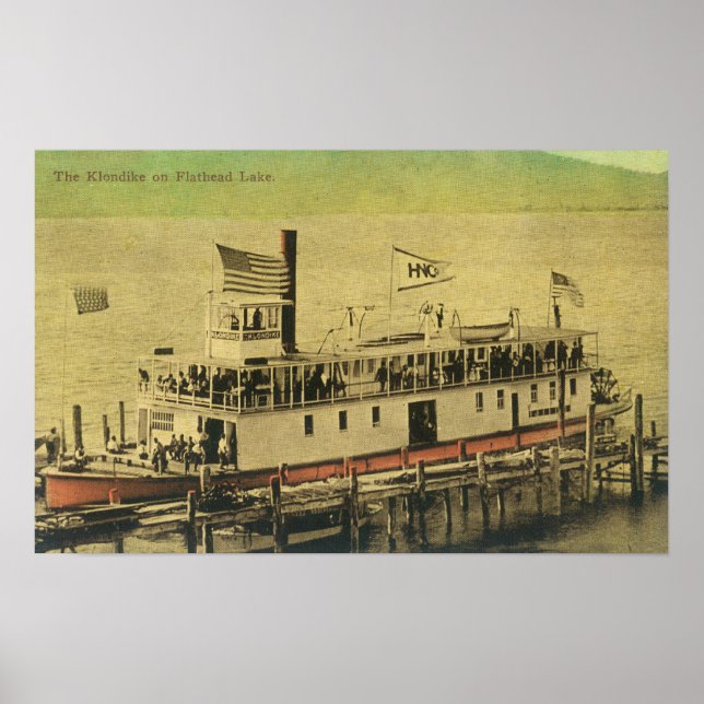Aussicht auf den Klondike Riverboat Poster (Vorne)