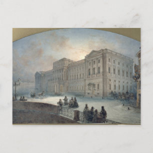 Aussicht auf den Mariinsky-Palast im Winter 1863 Postkarte