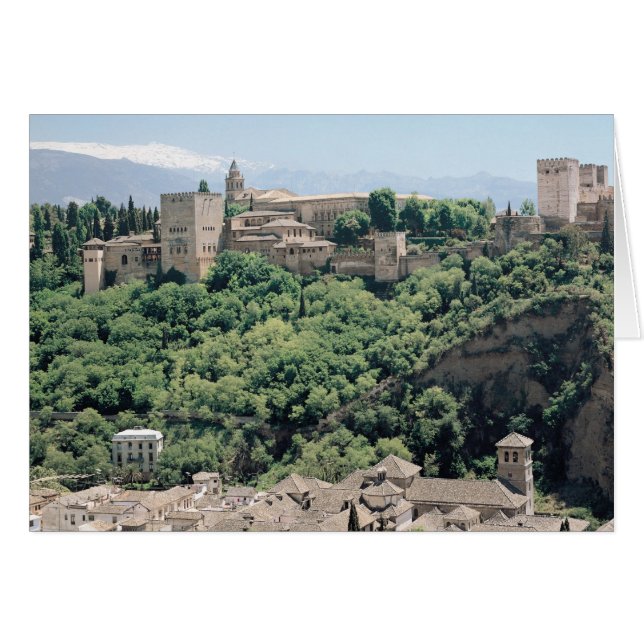 Aussicht auf den Palast der Alhambra (Vorderseite (Horizontal))