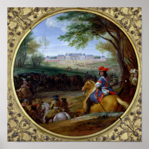 Aussicht auf den Palast von Versailles im Jahre 16 Poster