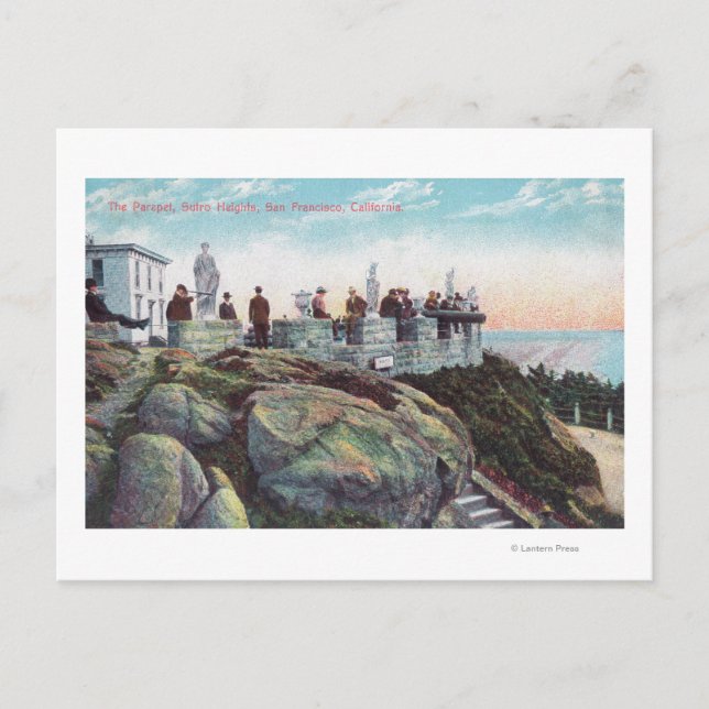 Aussicht auf den Parapet auf den Sutro-Höhen Postkarte (Vorderseite)