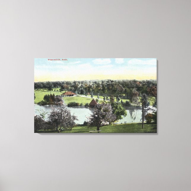 Aussicht auf den Park Green Hill Leinwanddruck (Vorderseite)