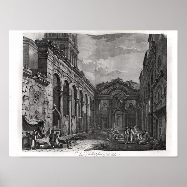 Aussicht auf den Peristyle des Palastes Poster (Vorne)
