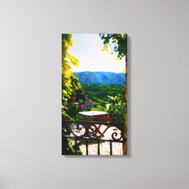 Aussicht auf den Provence-Garten Leinwanddruck