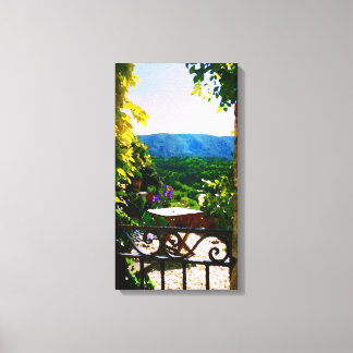 Aussicht auf den Provence-Garten Leinwanddruck