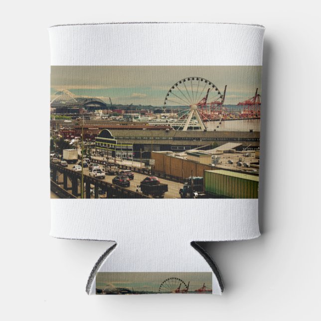 Aussicht auf den Rainier vom Pike Place Public Mar Dosenkühler (Vorderseite)