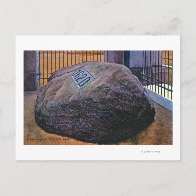 Aussicht auf den Real Plymouth Rock Postkarte (Vorderseite)