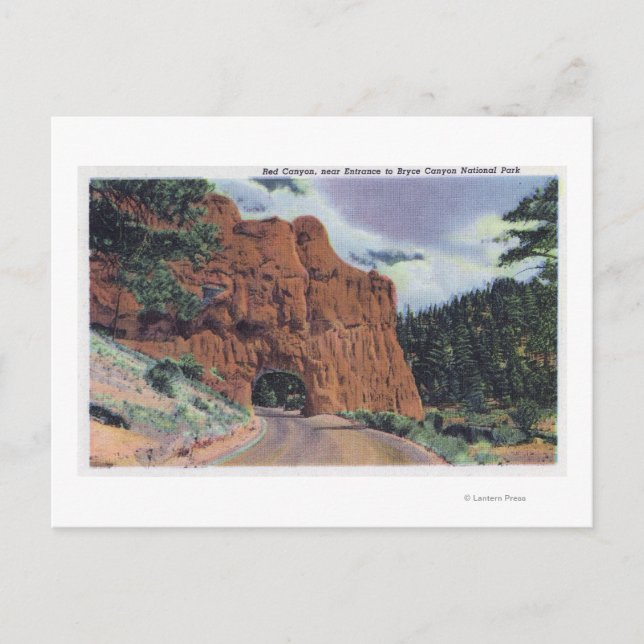 Aussicht auf den Roten Canyon, in der Nähe des Par Postkarte (Vorderseite)