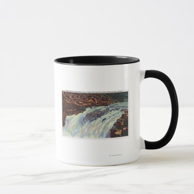 Aussicht auf den Salmon Jumping Punch Bowl Falls Tasse (Rechts)