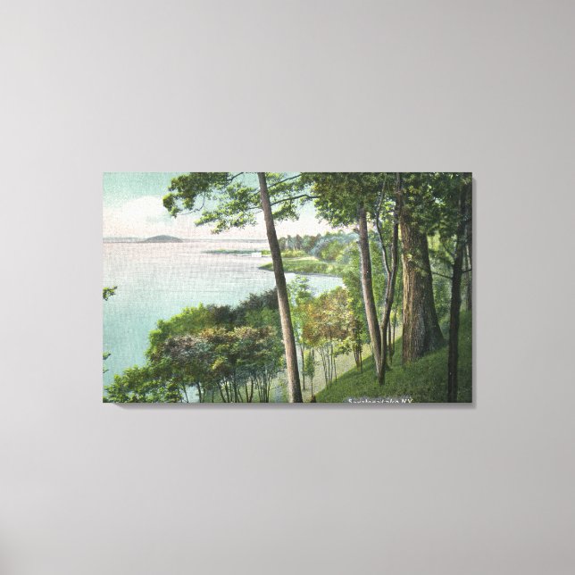 Aussicht auf den Saratoga-See # 2 Leinwanddruck (Vorderseite)