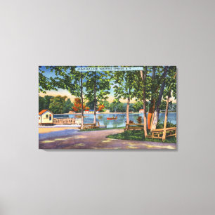 Aussicht auf den Saratoga-See Leinwanddruck