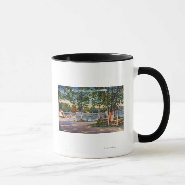 Aussicht auf den Saratoga-See Tasse (Rechts)