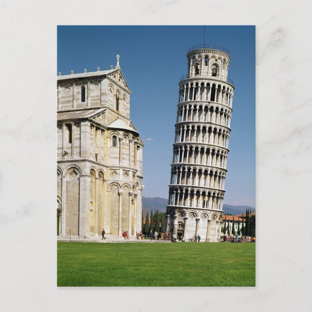 Aussicht auf den Schiefen Turm Postkarte (Vorderseite)