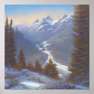Aussicht auf den Schneeberg Poster