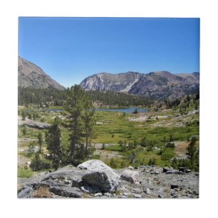Aussicht auf den See Muschel, Tioga Pass, Kaliforn Fliese