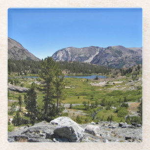 Aussicht auf den See Muschel, Tioga Pass, Kaliforn Glasuntersetzer