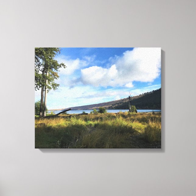 Aussicht auf den See Wallowa, Oregon Leinwanddruck (Vorderseite)
