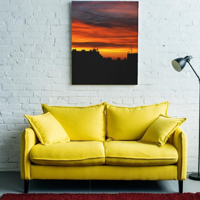 Aussicht auf den serbischen Sonnenuntergang in Bel Leinwanddruck (Von Creator hochgeladen)