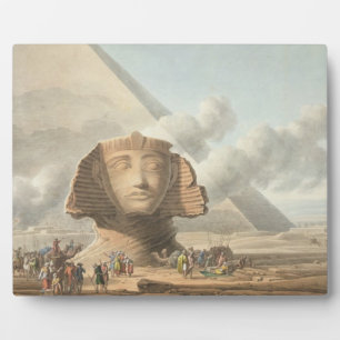 Aussicht auf den Sphinx-Leiter und die Pyramide vo Fotoplatte