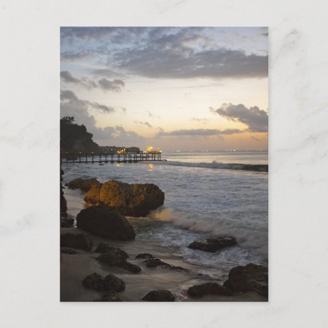Aussicht auf den Strand von Bali Postkarte (Vorderseite)