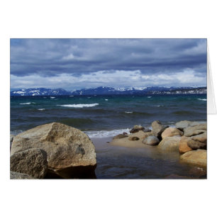 Aussicht auf den Tahoe-See im Winter