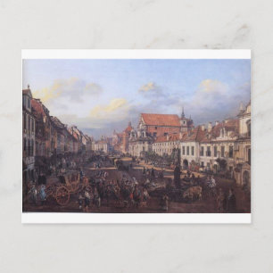 Aussicht auf den Vorort von Krakau zum Burgplatz Postkarte