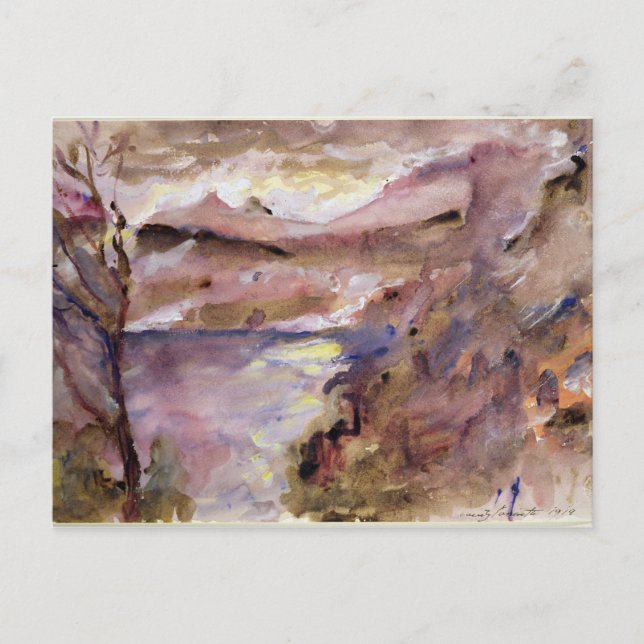 Aussicht auf den Walchensee, 1919 Postkarte (Vorderseite)