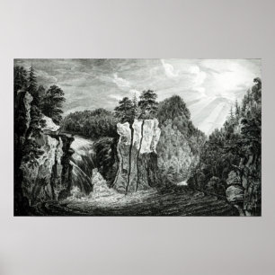 Aussicht auf den Wasserfall des Passaic River, New Poster