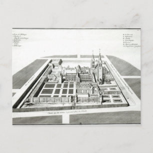 Aussicht auf die Abtei von Saint-Germain-des-Pres Postkarte