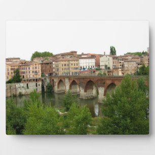 Aussicht auf die alte Brücke (Foto) Fotoplatte