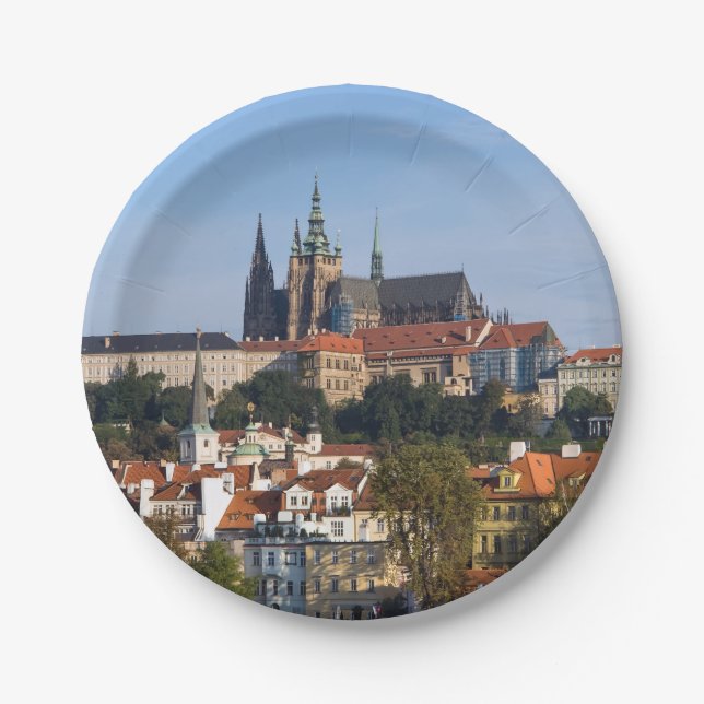 Aussicht auf die Altstadt und die Prager Burg, Tsc Pappteller (Vorderseite)