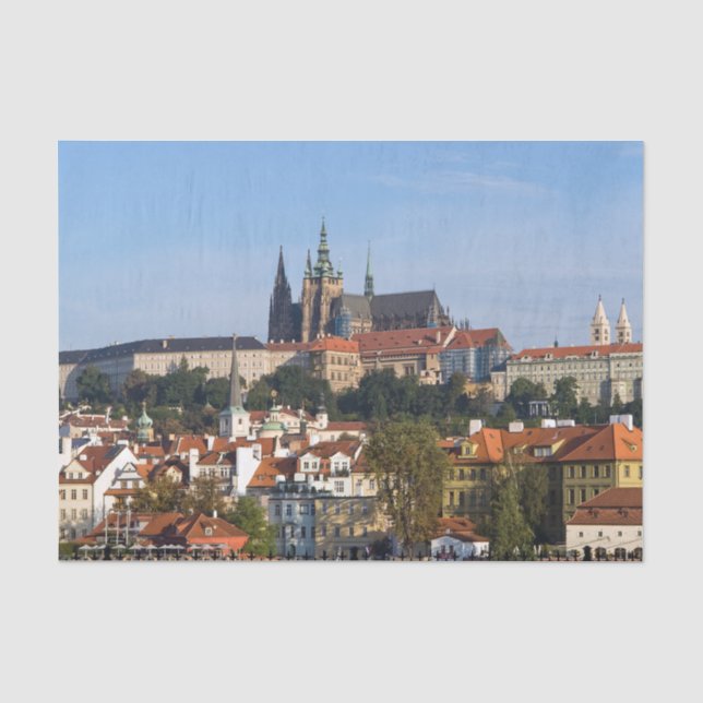 Aussicht auf die Altstadt und die Prager Burg, Tsc Seidenpapier (Vorderseite)