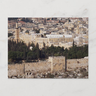 Aussicht auf die Altstadt vom Obelisk, Jerusal Postkarte
