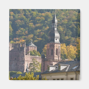 Aussicht auf die Altstadt von Heidelberg Magnet