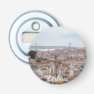 Aussicht auf die Altstadt von Lissabon und die Brü Flaschenöffner