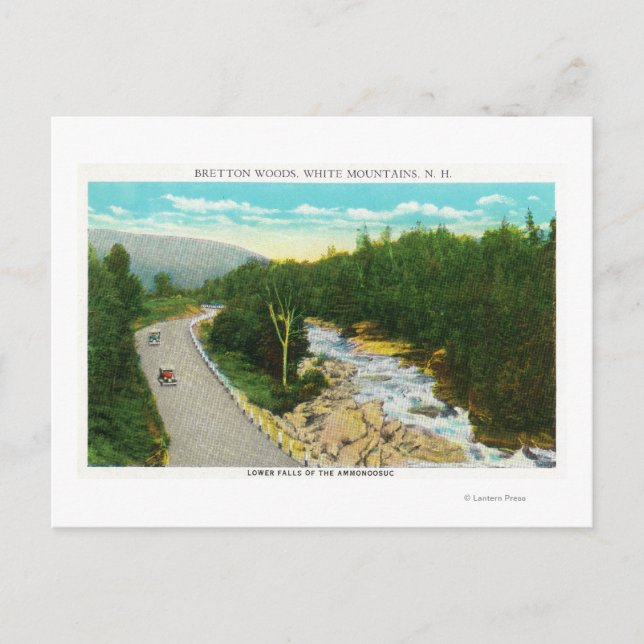 Aussicht auf die Ammonoosuc-Unterfälle Postkarte (Vorderseite)