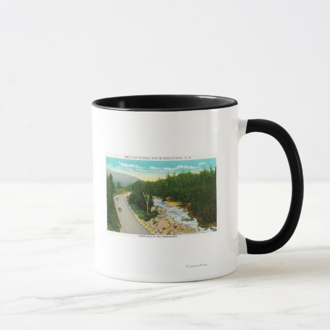 Aussicht auf die Ammonoosuc-Unterfälle Tasse (Rechts)