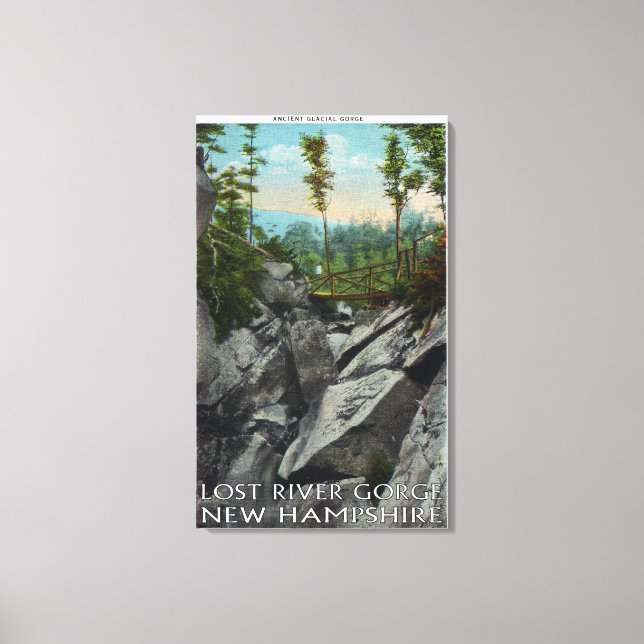 Aussicht auf die antike Gletscherschlucht Leinwanddruck (Vorderseite)