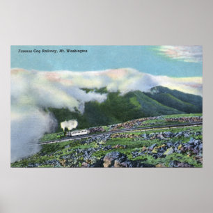 Aussicht auf die berühmte Zahnradbahn Poster