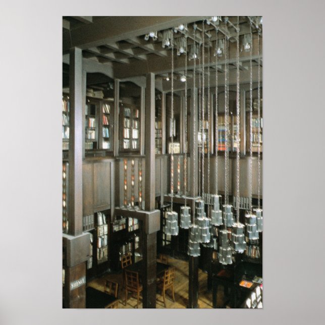 Aussicht auf die Bibliothek, Baujahr 1897-99 Poster (Vorne)