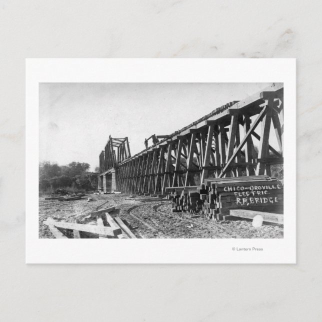 Aussicht auf die Brücke Chico-Oroville Postkarte (Vorderseite)