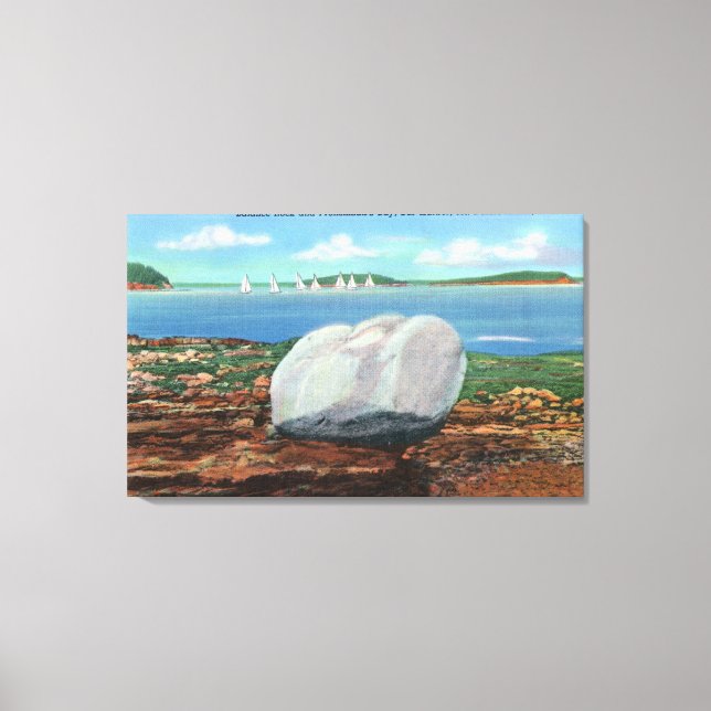 Aussicht auf die Bucht und den Balance-Felsen des  Leinwanddruck (Vorderseite)