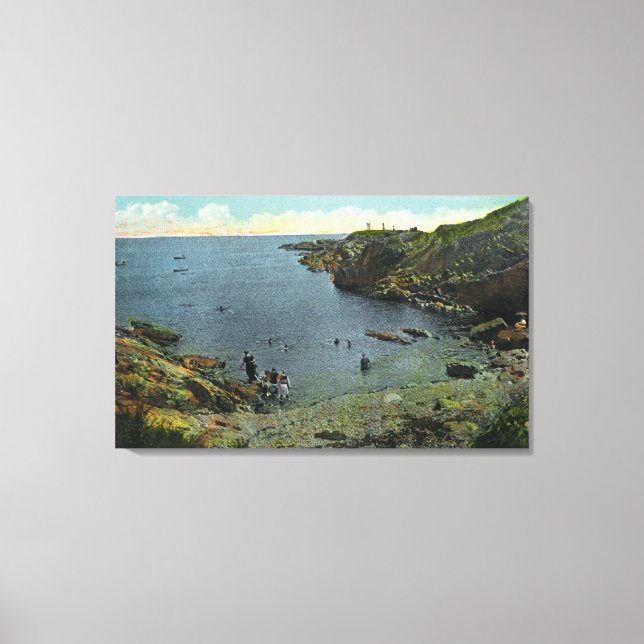 Aussicht auf die Bucht von Perkins, Schwimmen Leinwanddruck (Vorderseite)
