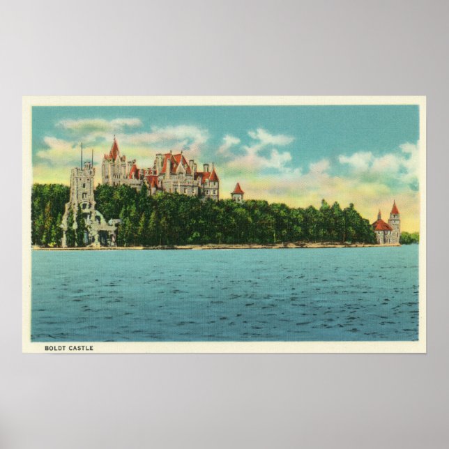 Aussicht auf die Burg Boldt Poster (Vorne)