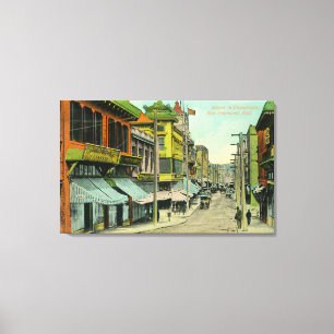 Aussicht auf die Chinatown Street Leinwanddruck