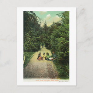 Aussicht auf die Einheimischen im Indischen Fluss  Postkarte